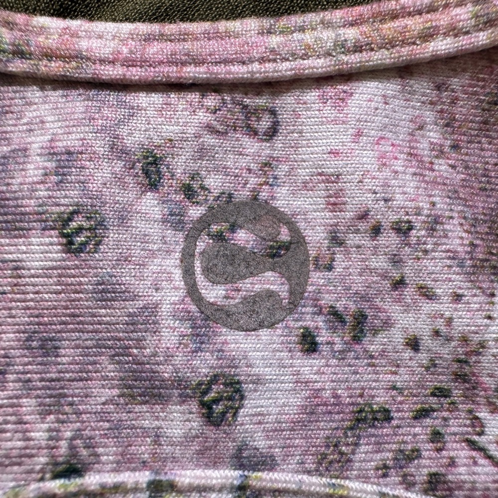 Lululemon Racerback Tank Top Pink Purple Mineral Print Yoga Athletic Wear - Picture 7 of 7
